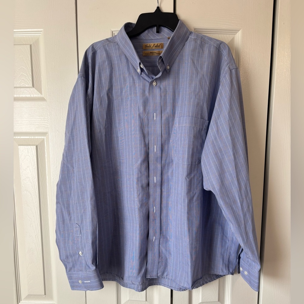 Roundtree & Yorke Blue Long-Sleeve Dress Shirts